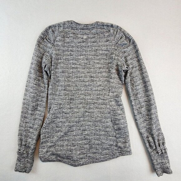 Lululemon Extra Mile Long Sleeve Running Pull-on Luon Suited‎ Jacquard Black 6 - Picture 5 of 12